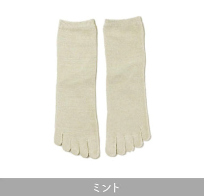 冷えとり5本指ソックス（シルク/オーガニックコットン）