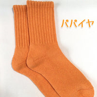 ELEPHANT CLUB リサイクルコットン80’s/無地 足底パイル スケーターソックスSP-15